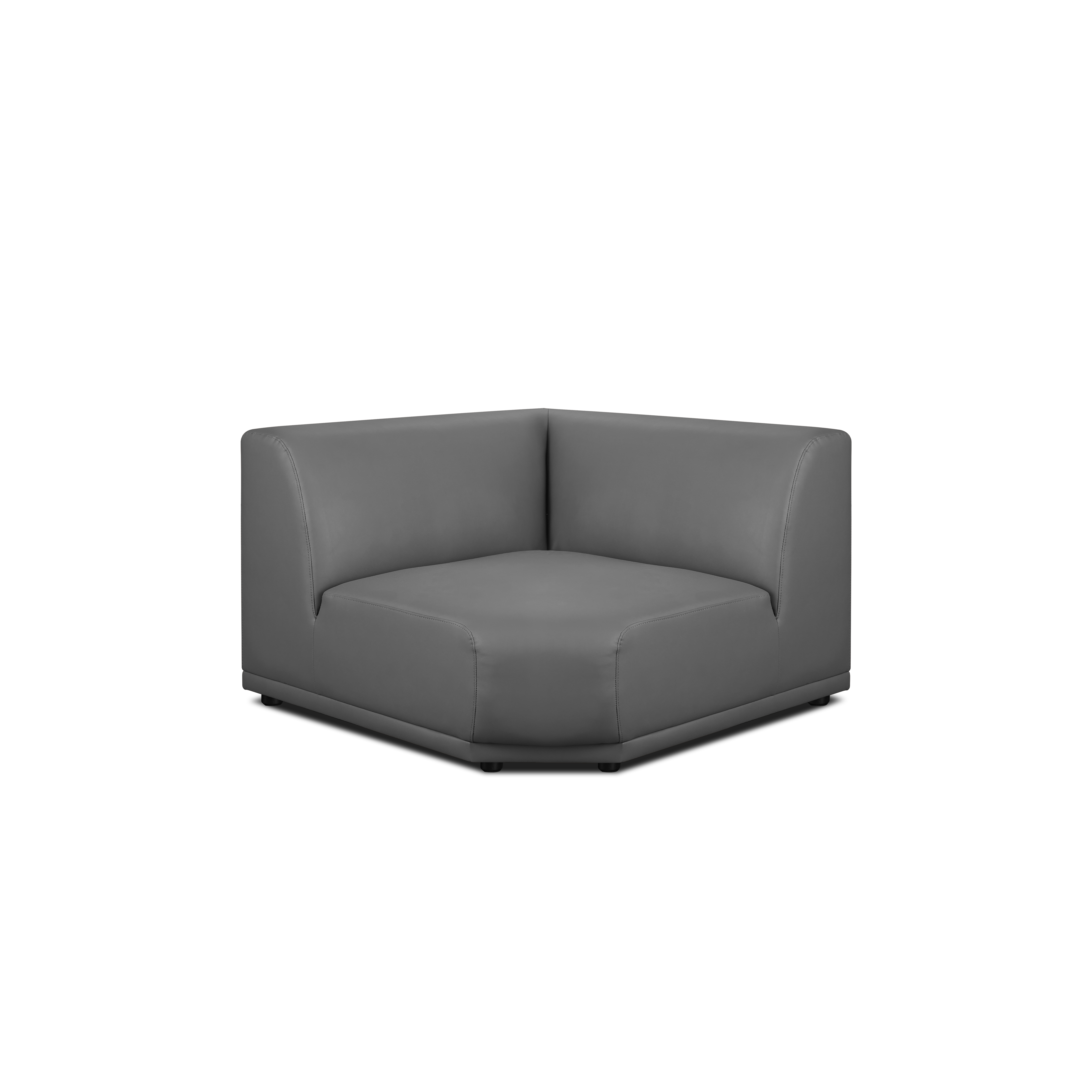 Milan Corner Unit - Smokey Grey (Faux Leather)