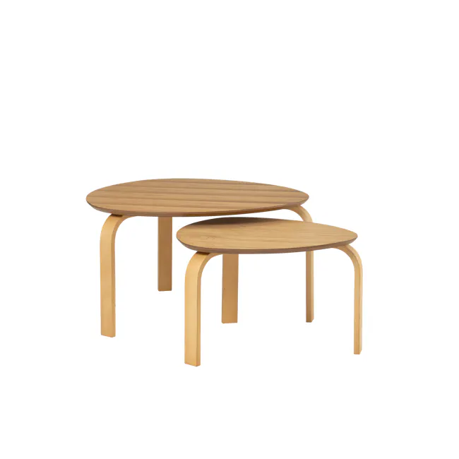 (As-is) Stephanie Nesting Coffee Table - Oak - 5 - 1