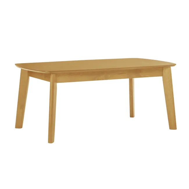 Hiace High Coffee Table - Oak - 6 - Wooden table, minimalist design, light wood finish, simple structure, rectangular top
