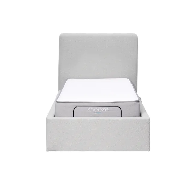 Aeva Single Adjustable Bed - Grey Boucle - 4