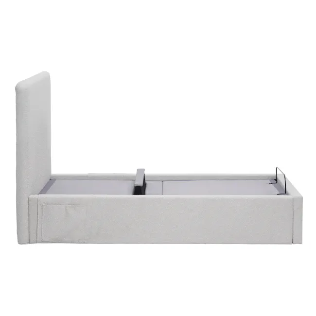 Aeva Single Adjustable Bed - Grey Boucle - 30