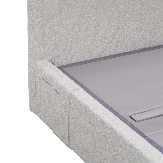 Aeva Single Adjustable Bed - Grey Boucle - 14