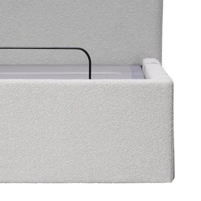 Aeva Single Adjustable Bed - Grey Boucle - 16