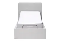 Aeva Single Adjustable Bed - Grey Boucle