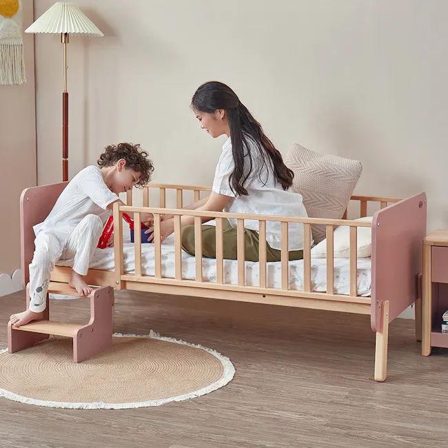 Tidy Foot Step Stool - Cherry & Almond - 2 - child, crib, wooden crib, baby, toddler bed, pink crib, wooden furniture, baby