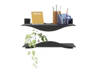 Surf Wall Shelf (Set of 2) - Black