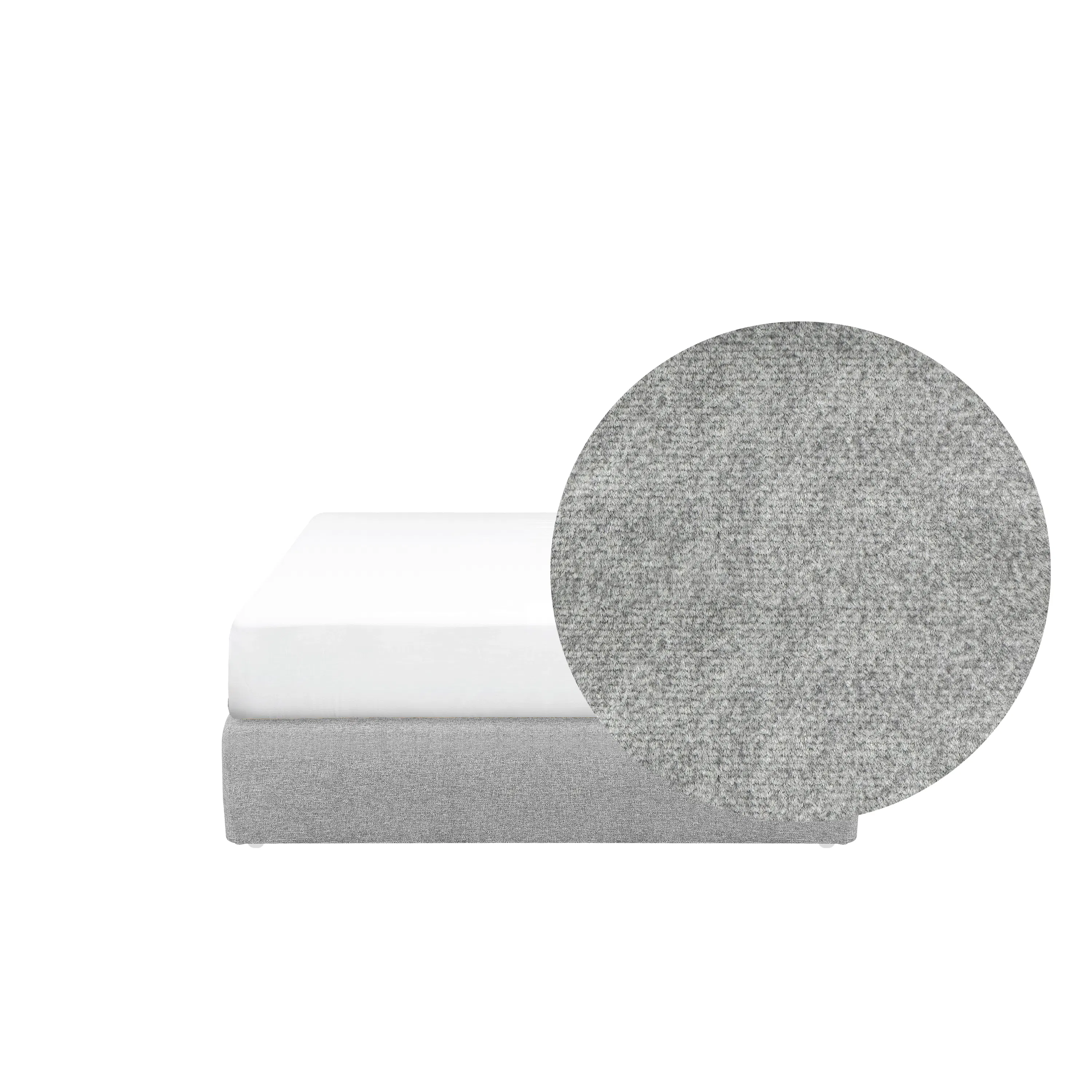 ESSENTIALS Single Box Bed - Mink Grey (Pet Friendly)