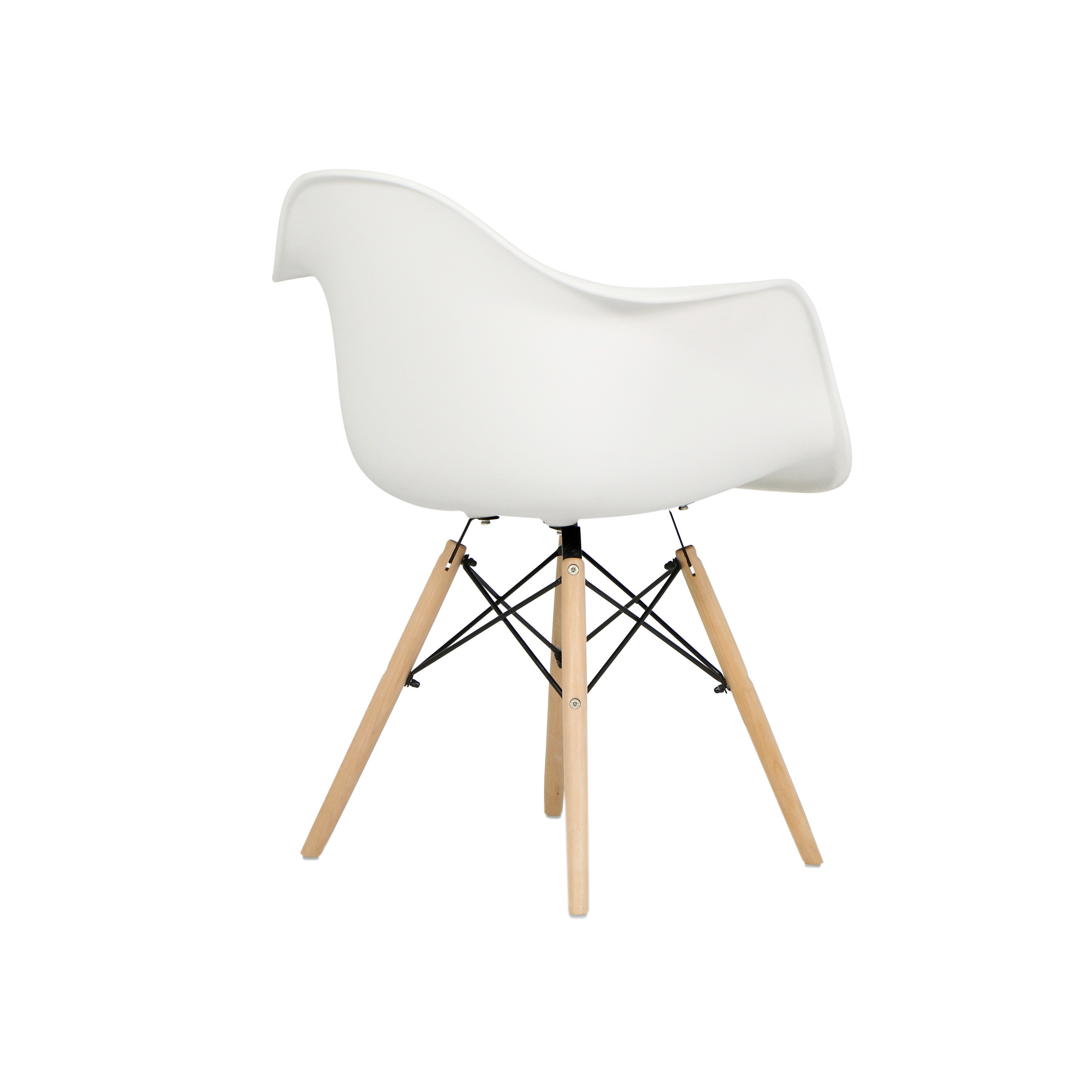 white modern chair wood legs