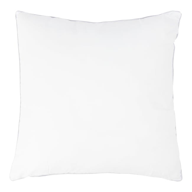 Fione Floral Tufted Cushion - Ivory - 11 - White, square, pillow, plain, soft, comfortable, minimalist, elegant, modern