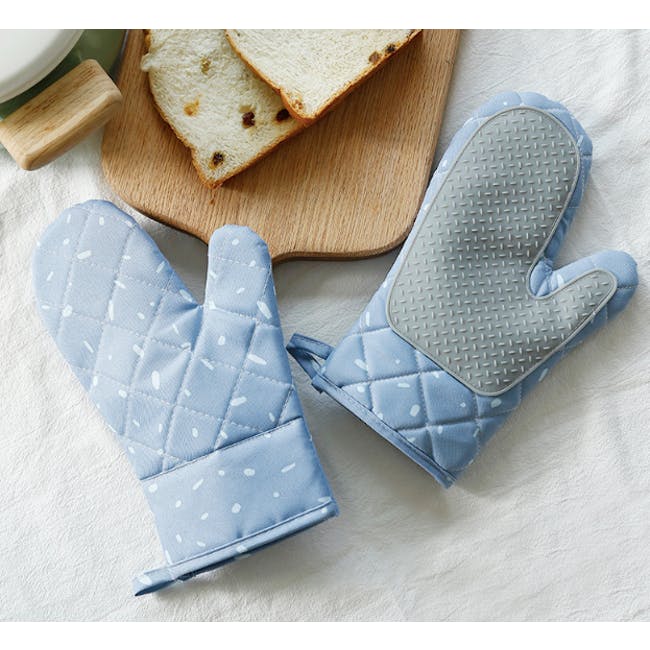 Bailey Oven Mitts - Blue - 3