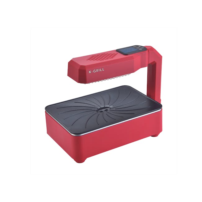 MORRIES Korean Infrared BBQ Grill - 1 - Red K-Grill grill, sleek design, portable, black grilling surface, ergonomic handle