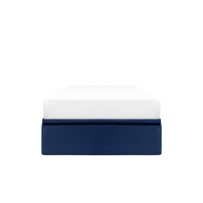 ESSENTIALS Super Single Storage Bed - Navy Blue (Faux Leather) - 0