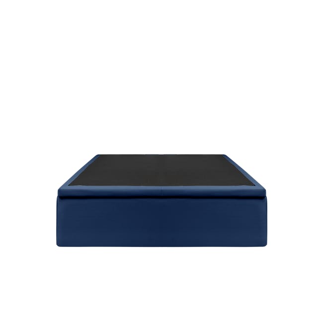 ESSENTIALS Super Single Storage Bed - Navy Blue (Faux Leather) - 1