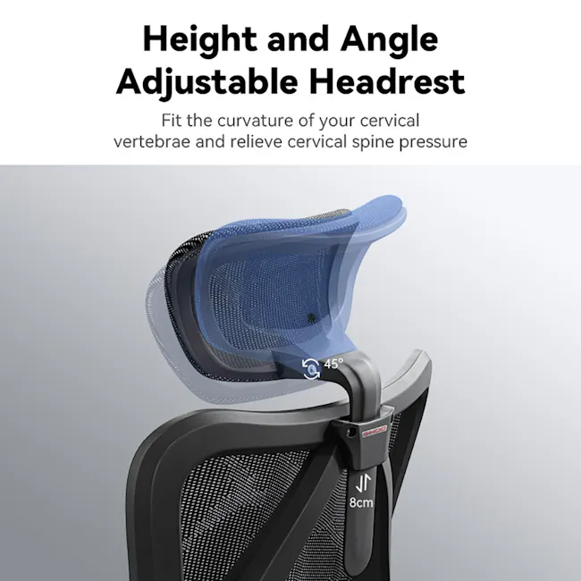 Sihoo M57 Ergonomic Chair - Black/Grey - 8