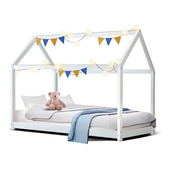 House Single Bed - White - 0