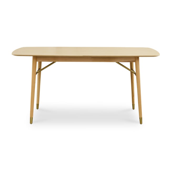 Hagen Dining Table 1.8m in Oak with Runa Dining Armchairs in Dolphin Grey - 1