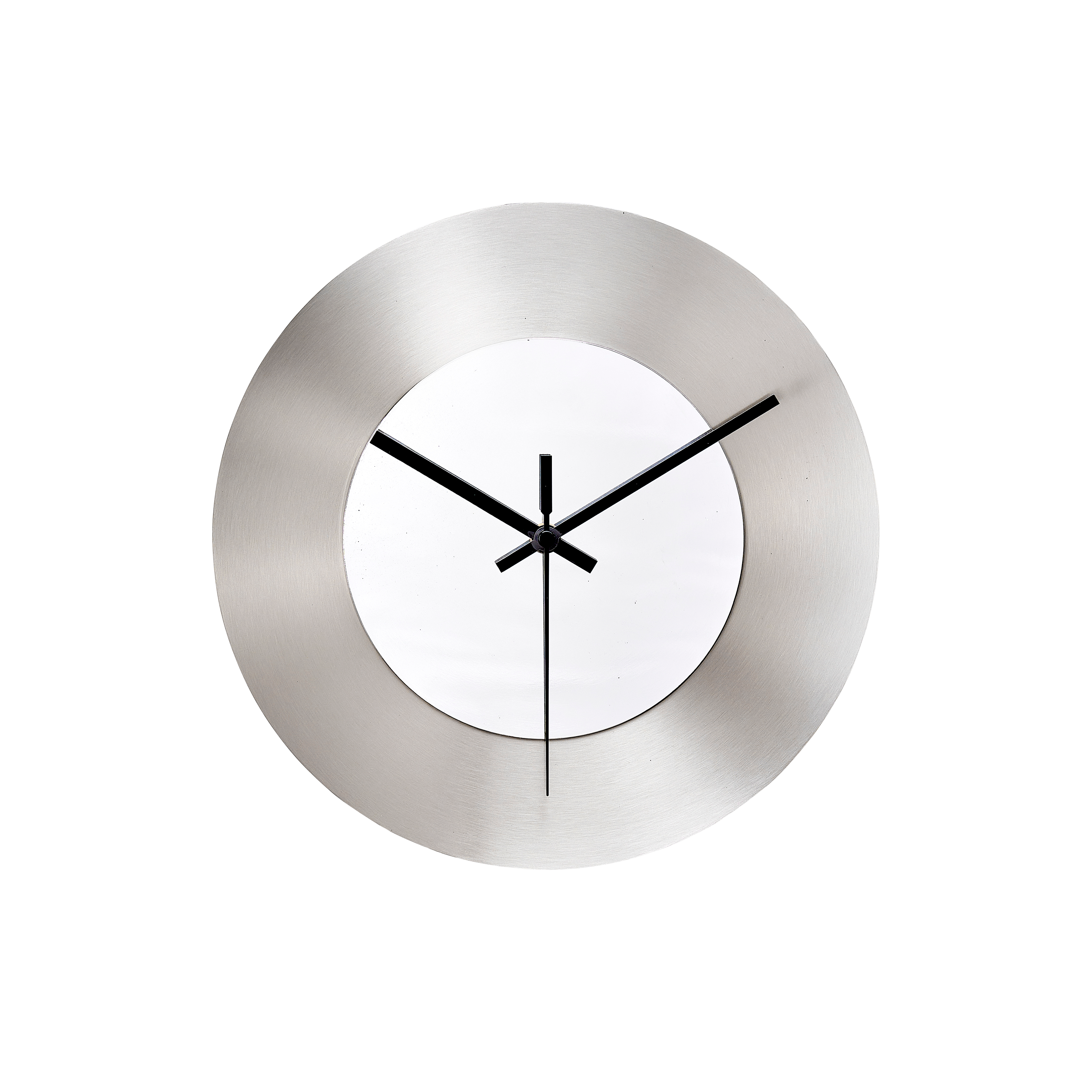 Steely Round Stainless Steel Wall Clock