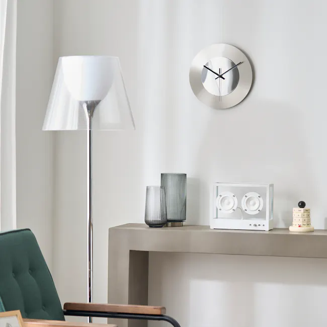 Steely Round Stainless Steel Wall Clock - 2