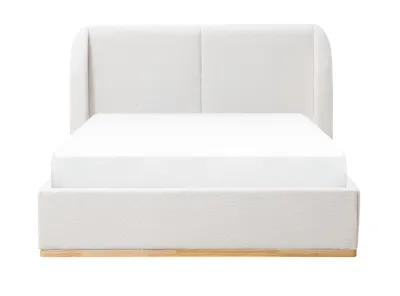Nova Queen Storage Bed - White Boucle