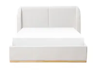 Nova Queen Storage Bed - White Boucle
