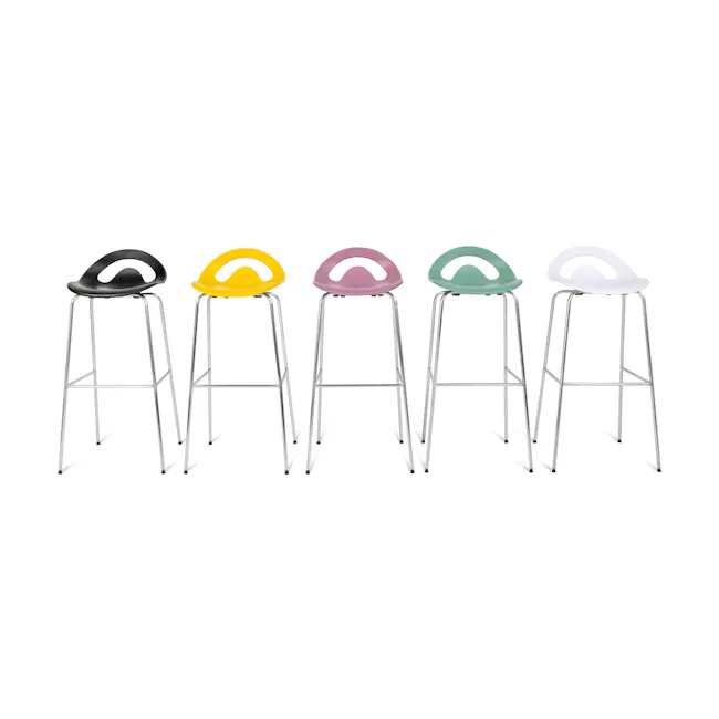 Cocktail High Bar Stool - Carrara White - 5