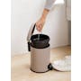 Tatay Nordic Stainless Steel Dustbin 3L - White - 5
