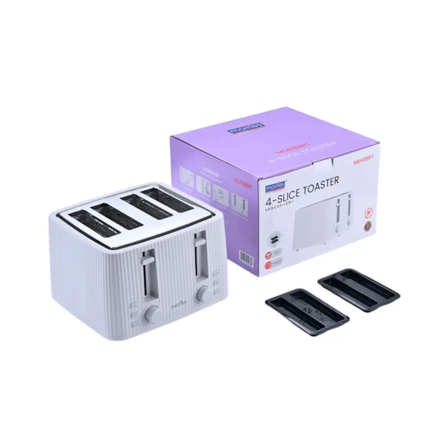 MORRIES 4 Slice Toaster with Dust Cover MS4188PT - 3