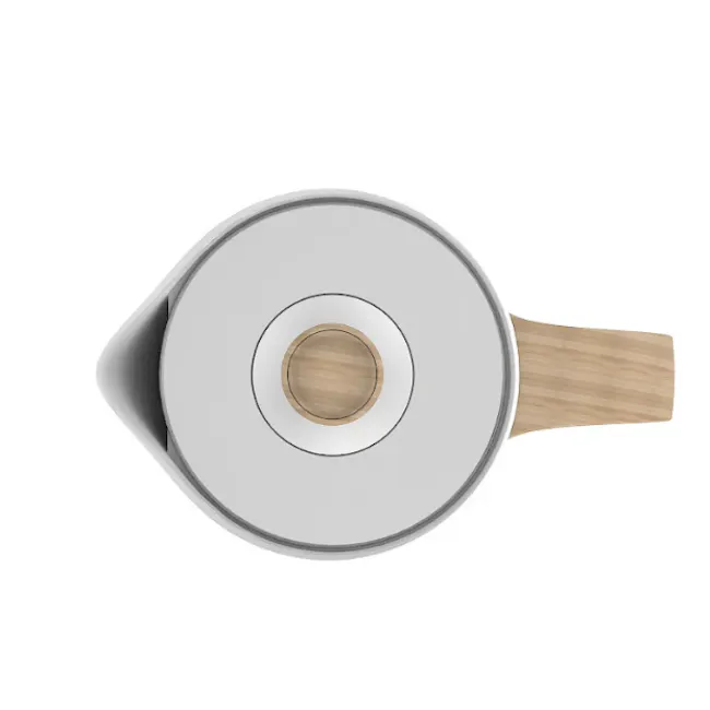 Odette George Series 1.7L Electric Kettle - White - 2 - Kitchen utensil with a wooden handle, Stainless steel rolling pin