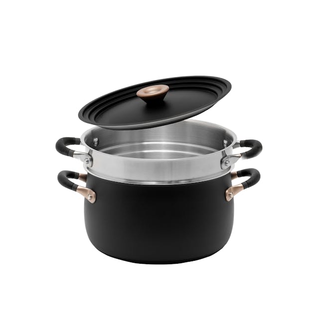 Meyer Accent Series Stainless Steel Stockpot with Lid - 24cm|6.2L - 1