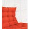 White Cocoon Swing Chair - Orange Cushion - 1