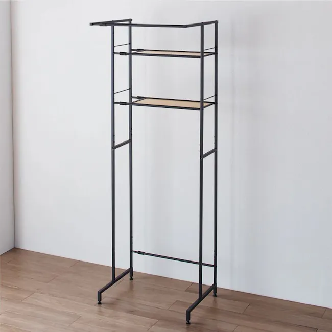 HEIAN Adjustable Laundry Rack with Shelf (HSR-5BK) - 4