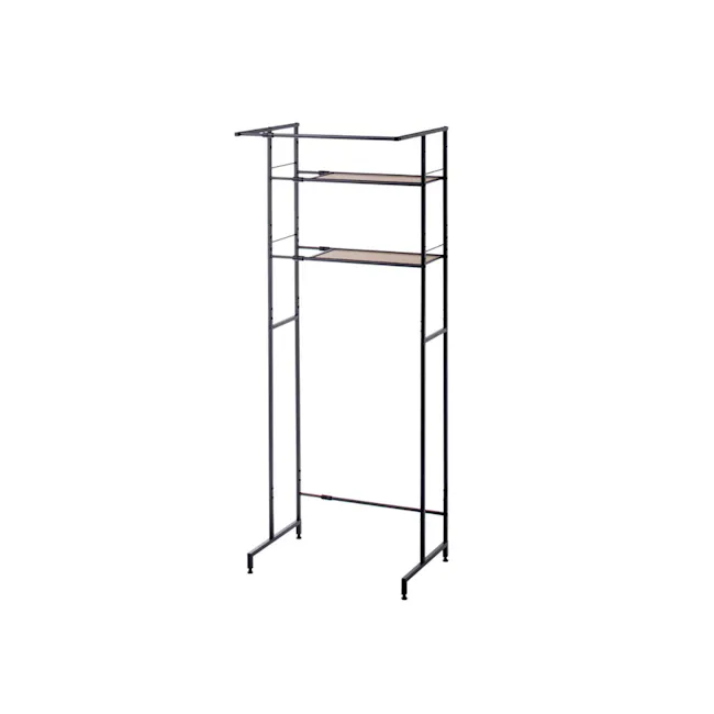 HEIAN Adjustable Laundry Rack with Shelf (HSR-5BK) - 1