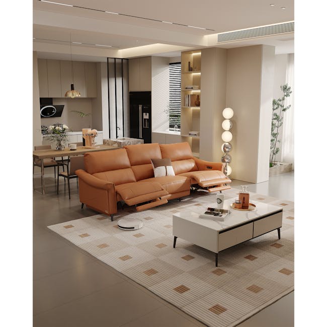 Strato Right Arm Power Recliner Unit - Crimson Tan (Top Grain Leather) - 3