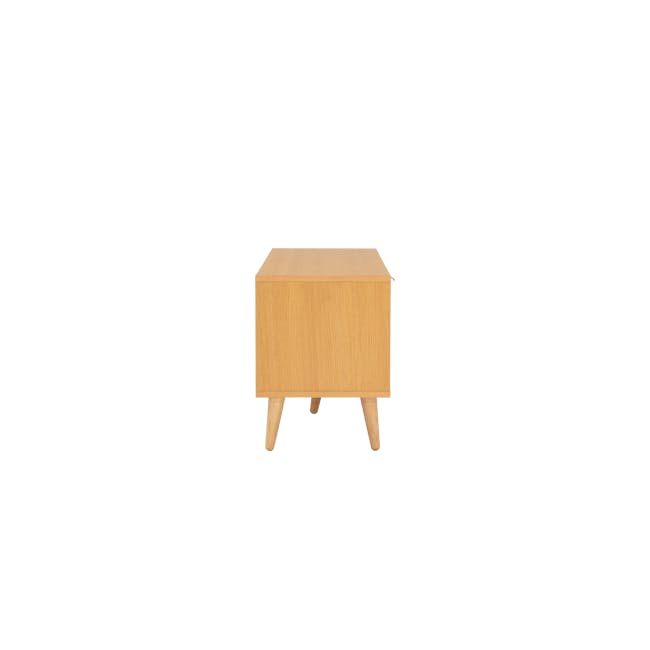 Dayne Rattan TV Console 1.5m - 9 - Wooden side table, minimalist design, light wood finish, simple structure, small cabinet