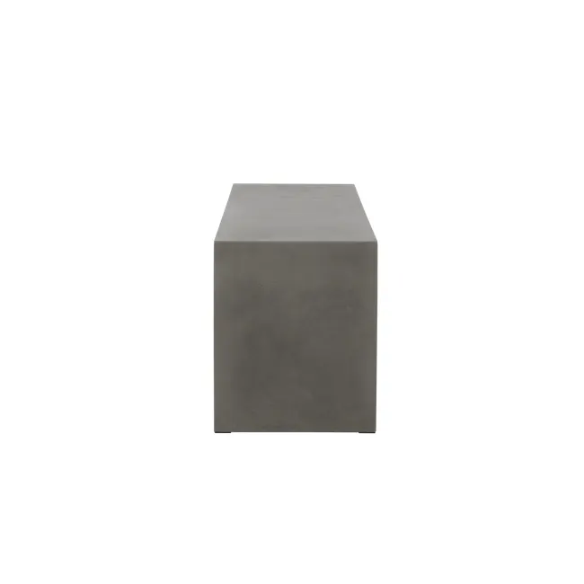 Ryland Concrete Bench 1.4m - 4 - Minimalistic sculpture, Geometric form, Flat surface, Monochromatic palette, High contrast