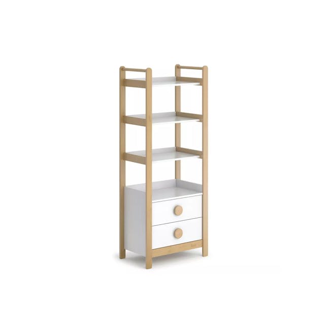 Tidy Storage Bookcase - Barley White & Almond - 0