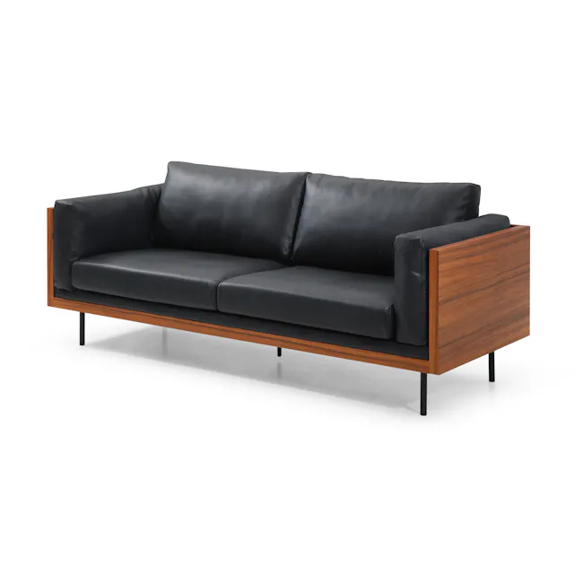 (As-is) Bentley 3 Seater Sofa - Jet Black (Faux Leather) - 24 - 19