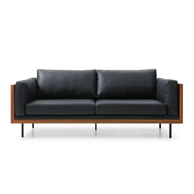 (As-is) Bentley 3 Seater Sofa - Jet Black (Faux Leather) - 28 - 1
