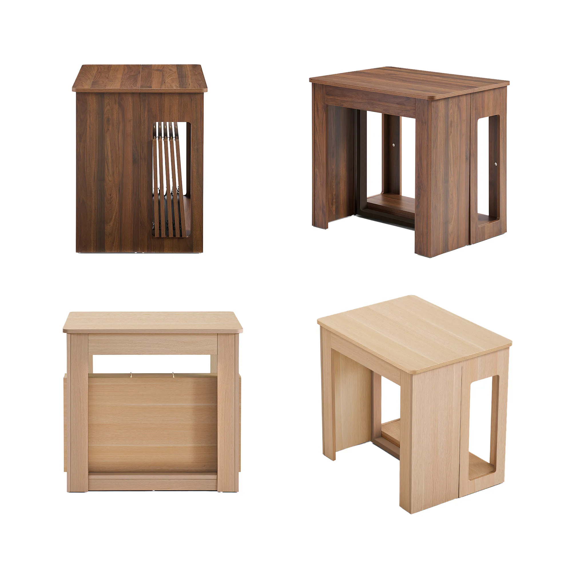 Flexi-Table Extendable Dining Table with Extendable Bench 0.6m-2.8m - Natural - 23