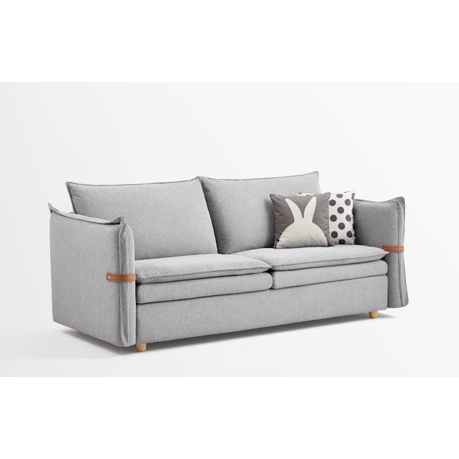 Molly 3 Seater Sofa - Light Grey - 8
