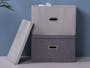 Leonard Fabric Storage Box - Light Grey - Medium - 4