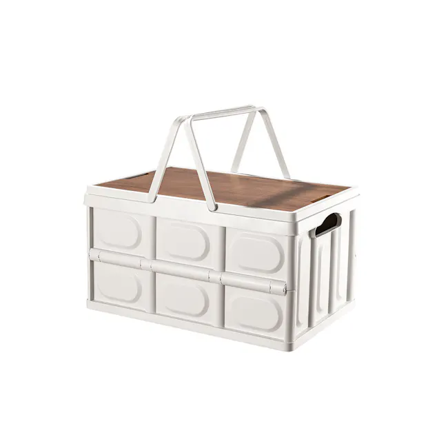 Blake Foldable Storage Box - Ivory - 1 - White, modern, minimalist, sleek, contemporary, stylish, decorative, functional