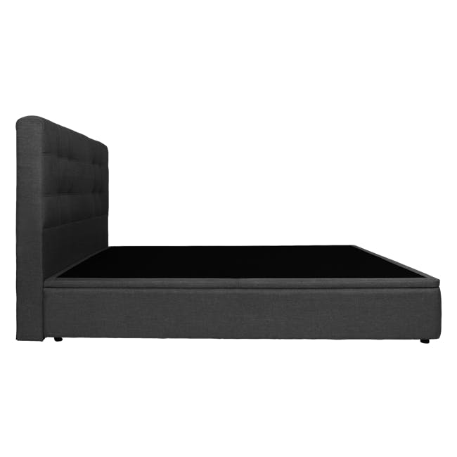 ESSENTIALS Single Headboard Storage Bed - Smoke (Fabric) - 4