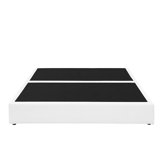 ESSENTIALS King Box Bed - White (Faux Leather) - 1