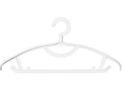 Henri Plastic Hanger - White