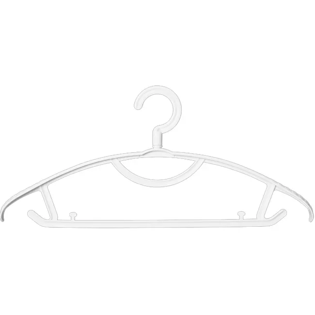 Henri Plastic Hanger (Set of 10) - White - 1