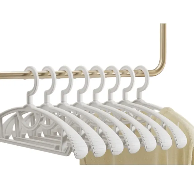 Henri Plastic Hanger (Set of 10) - White - 2