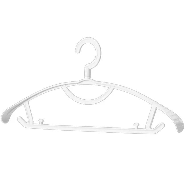 Henri Plastic Hanger (Set of 10) - White - 5