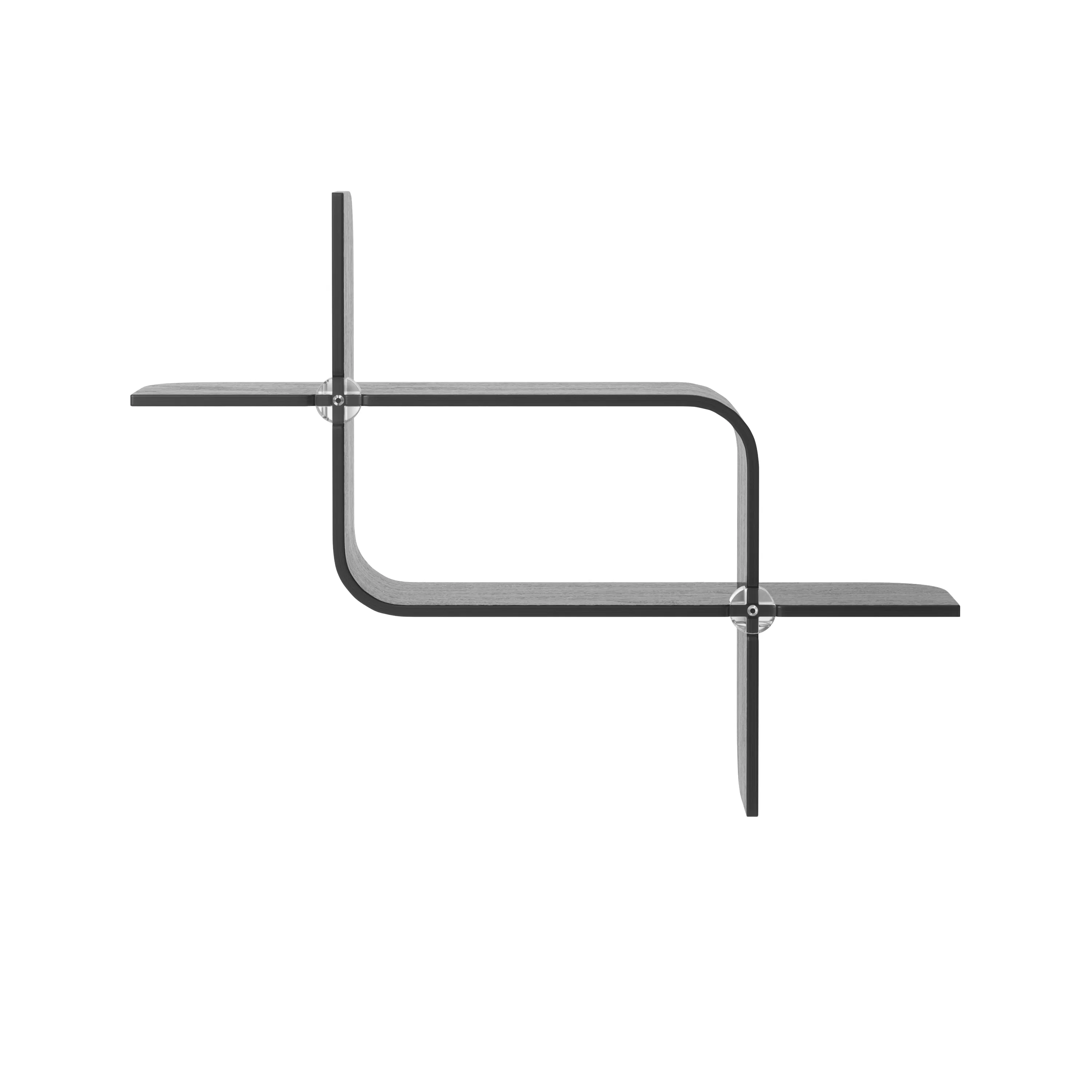 Montage Shelf - Black - 15 - Modern minimalist pendant light fixture, sleek metal frame, abstract design, contemporary