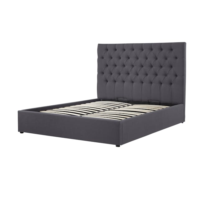 Isabelle Queen Low Storage Bed - Hailstorm (Fabric) - 4